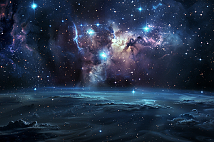 灿烂星空浪漫高清素材