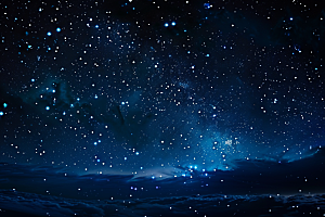 灿烂星空夜晚浪漫素材
