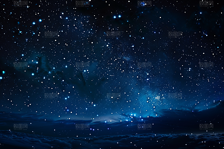灿烂星空夜晚浪漫素材