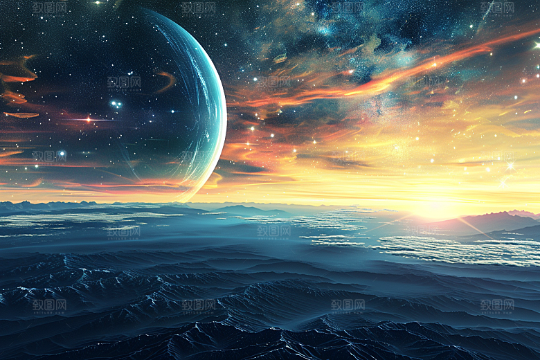 灿烂星空浪漫宇宙素材