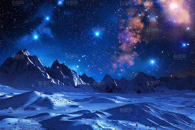 灿烂星空星辰梦幻素材