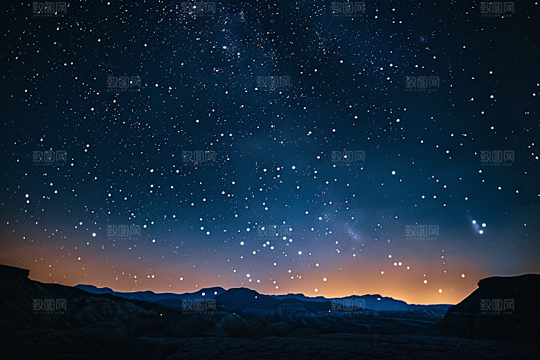 灿烂星空梦幻天空素材
