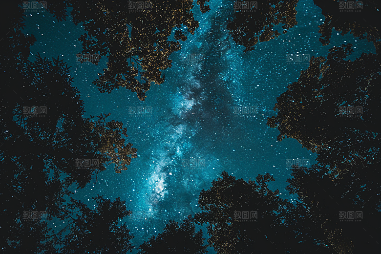 灿烂星空银河高清素材