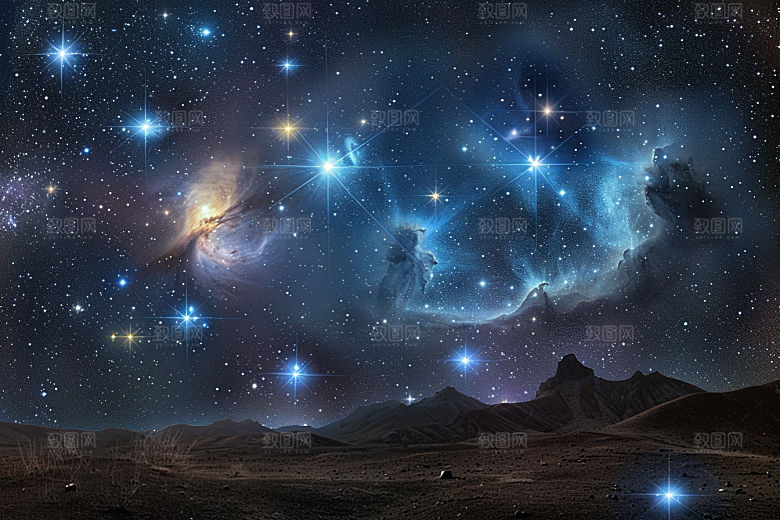灿烂星空唯美梦幻素材
