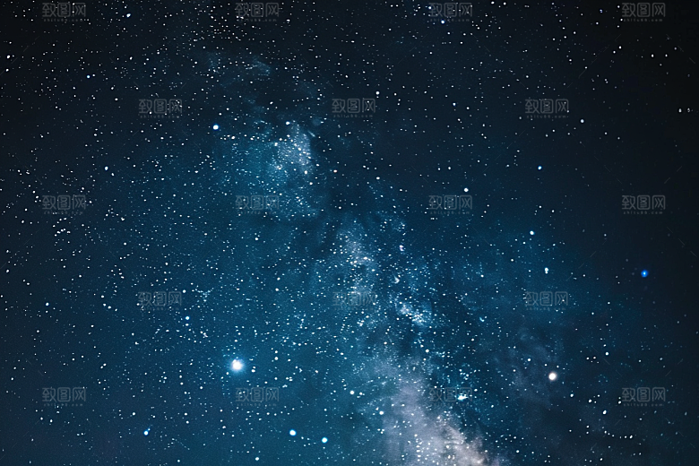 灿烂星空夜晚梦幻素材