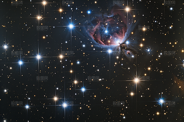 灿烂星空梦幻夜晚素材