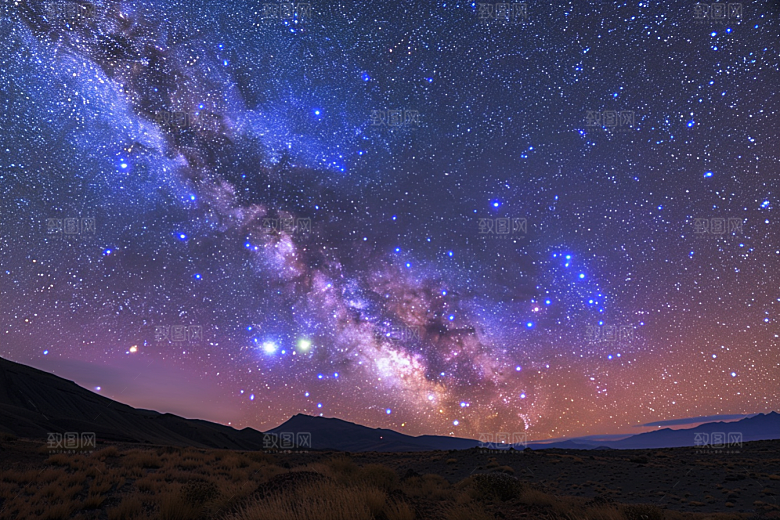 灿烂星空夜晚宇宙素材