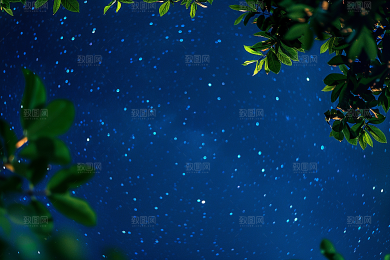 灿烂星空夜晚银河素材