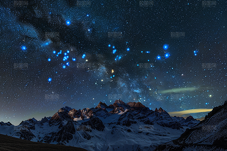 灿烂星空唯美浪漫素材
