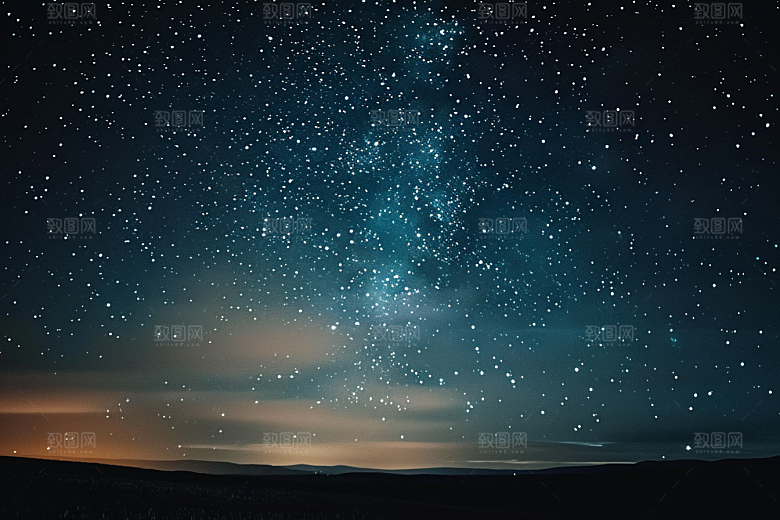 灿烂星空夜晚星辰素材