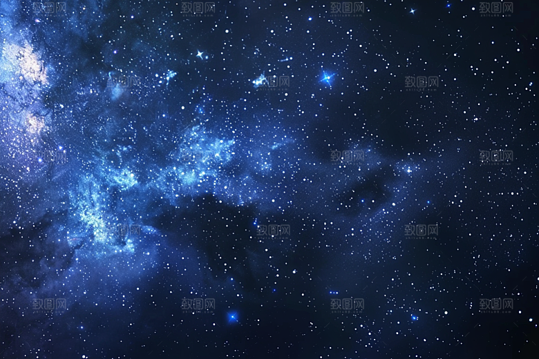 灿烂星空夜景宇宙素材