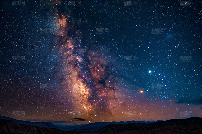 灿烂星空浪漫唯美素材