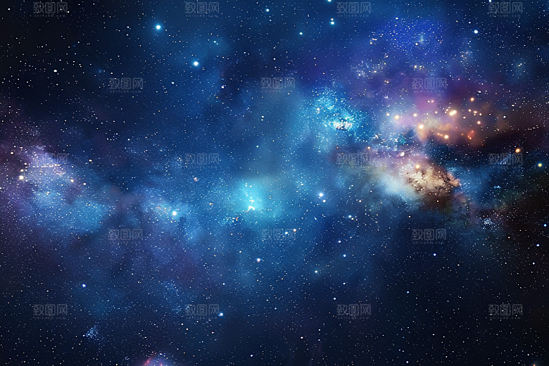 灿烂星空银河浪漫素材