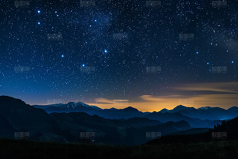 灿烂星空唯美浪漫素材