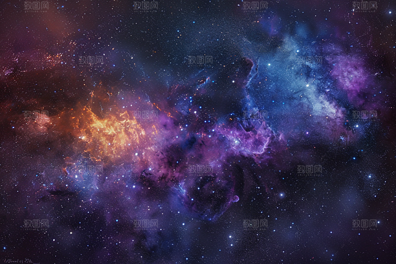 灿烂星空银河高清素材