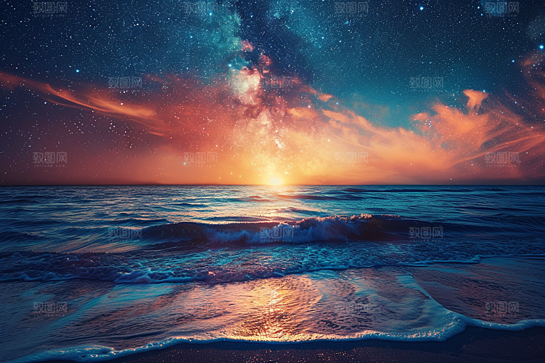 灿烂星空星辰唯美素材