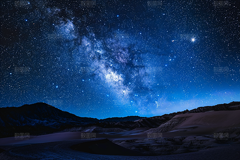 灿烂星空银河梦幻素材