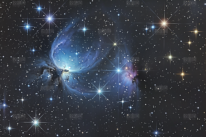 灿烂星空唯美夜晚素材