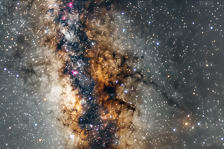 灿烂星空唯美银河素材