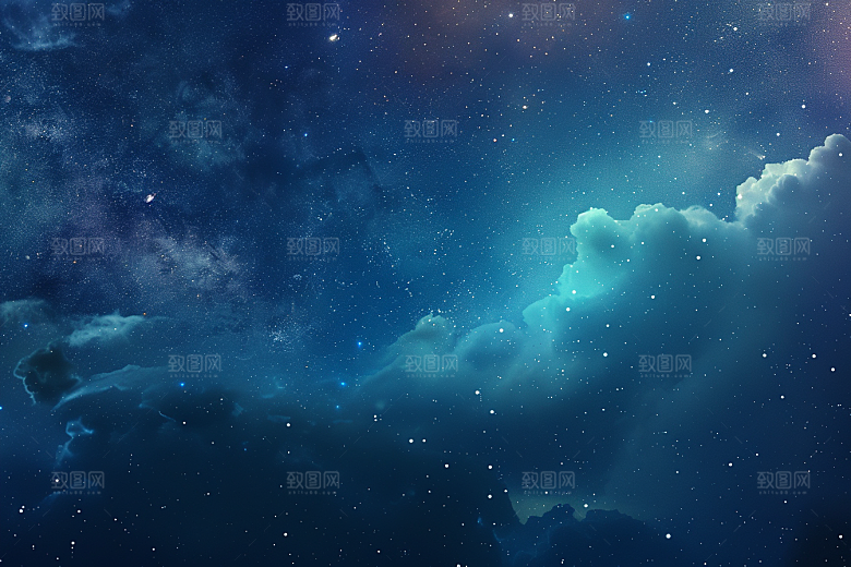 灿烂星空唯美太阳系素材