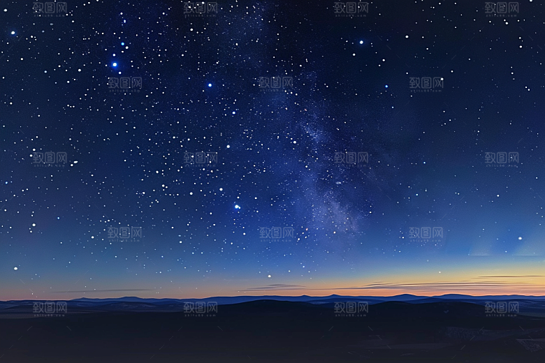 灿烂星空天空银河素材