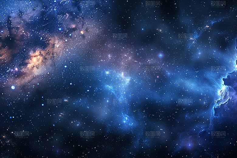 灿烂星空太阳系宇宙素材