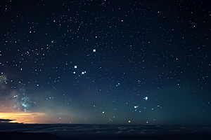 灿烂星空梦幻夜景素材
