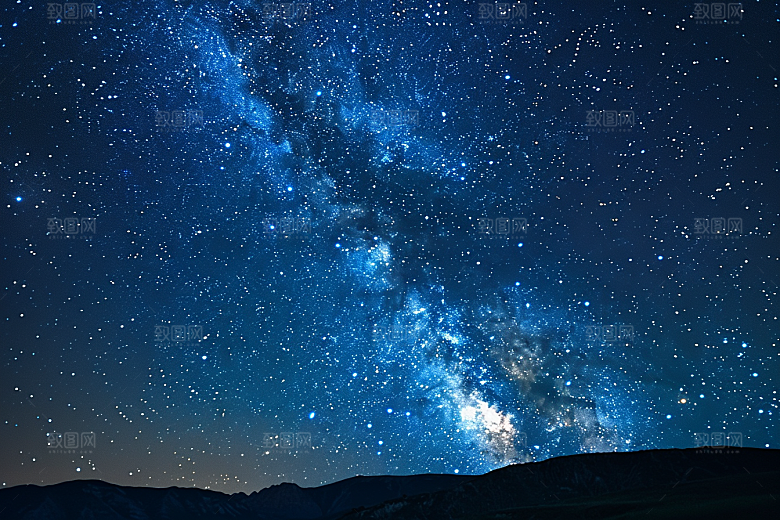 灿烂星空天空夜晚素材