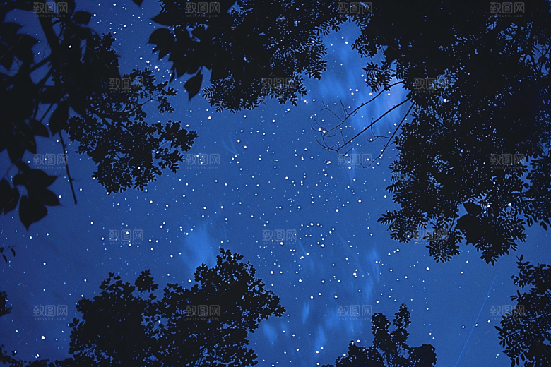 灿烂星空天空浪漫素材