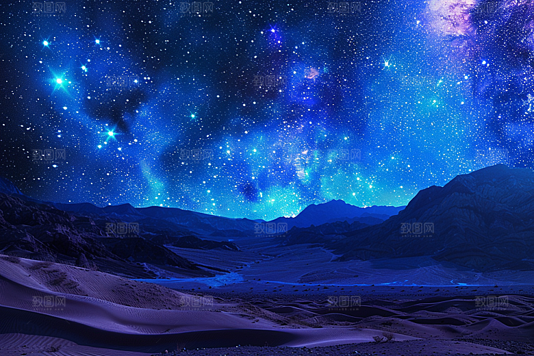 灿烂星空星辰太阳系素材