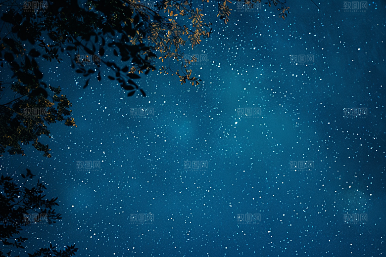 灿烂星空银河天空素材
