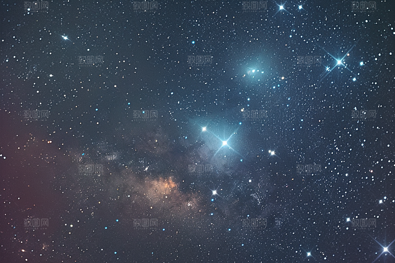 灿烂星空夜晚唯美素材