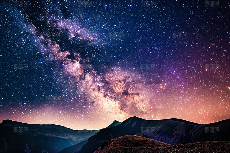 灿烂星空宇宙浪漫素材
