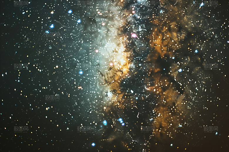 灿烂星空夜景高清素材