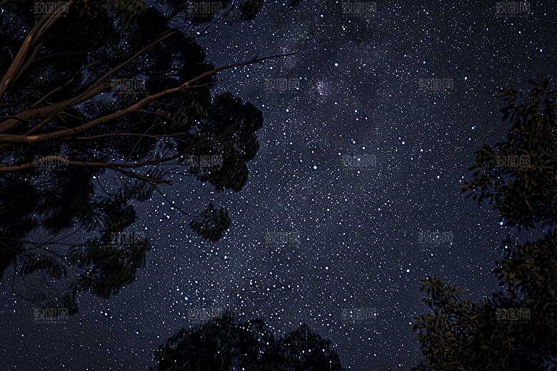 灿烂星空夜晚太阳系素材