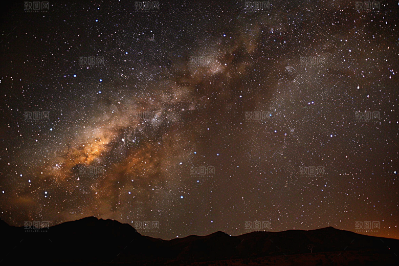 灿烂星空天空夜晚素材