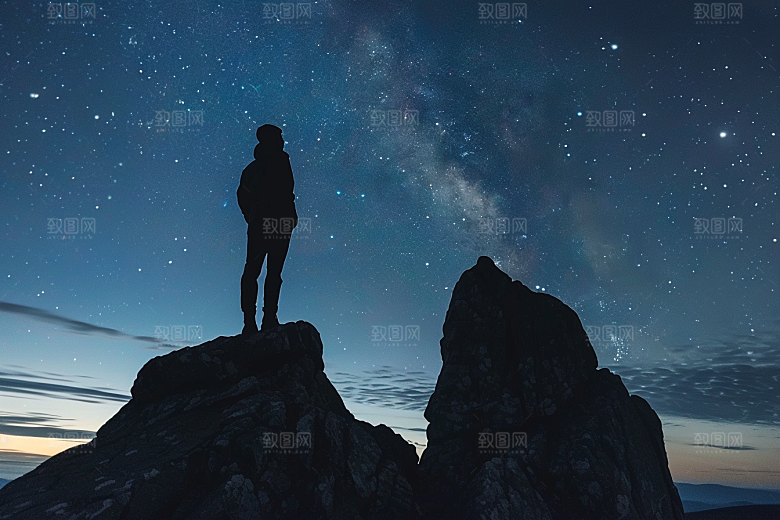 灿烂星空银河唯美素材