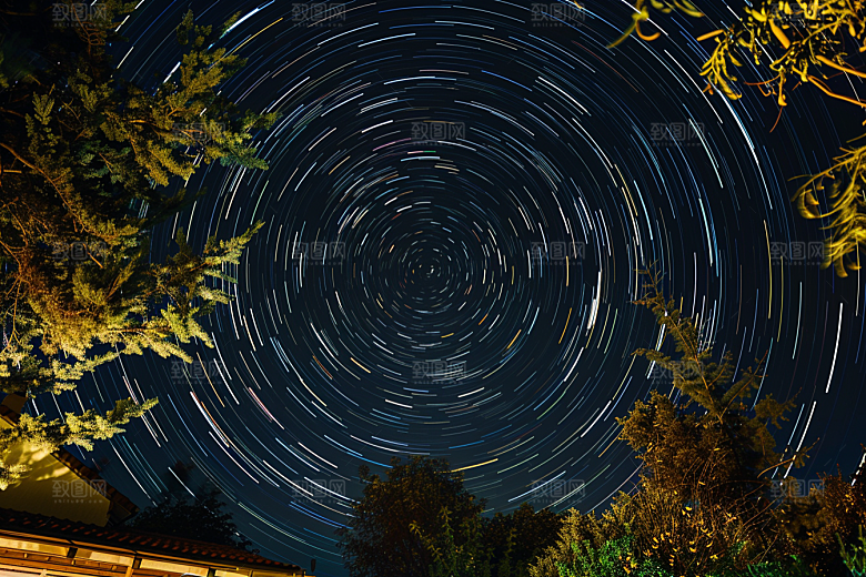 灿烂星空太阳系夜景素材