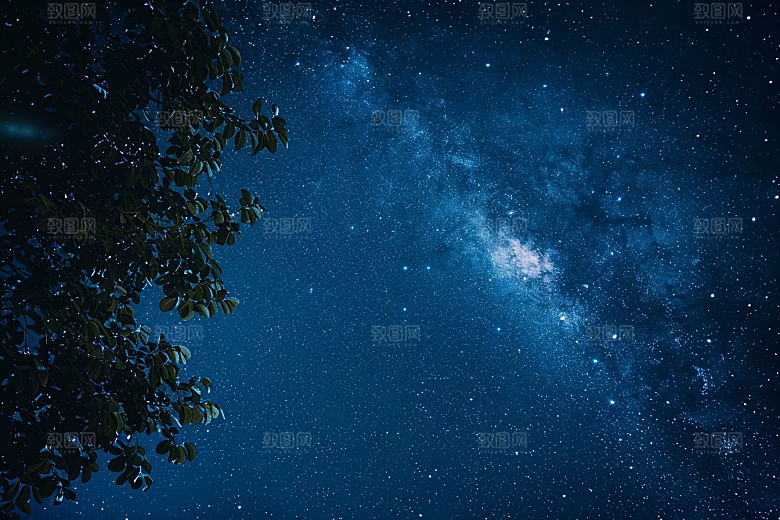 灿烂星空太阳系天空素材