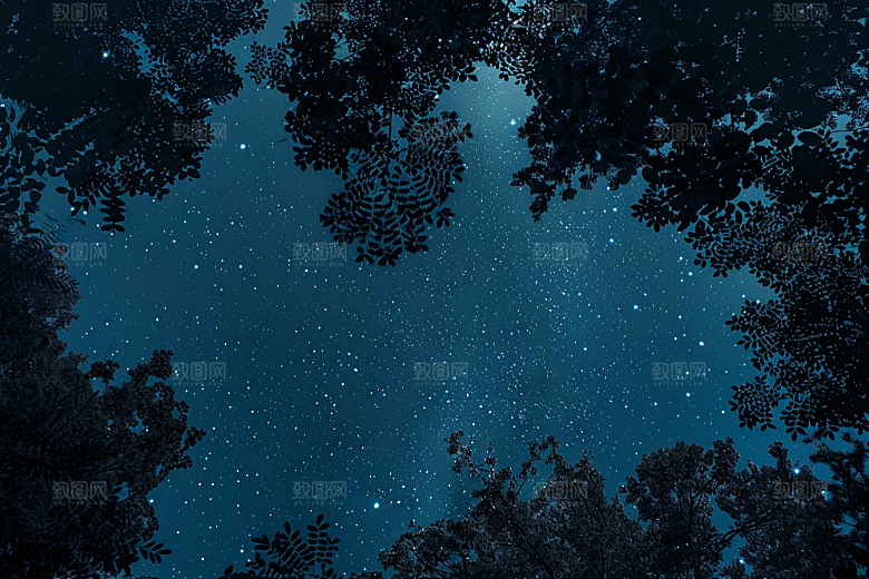 灿烂星空天空唯美素材