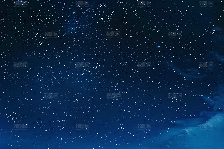 灿烂星空夜晚浪漫素材