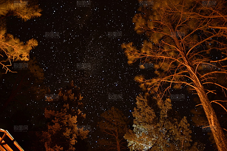 灿烂星空高清夜晚素材