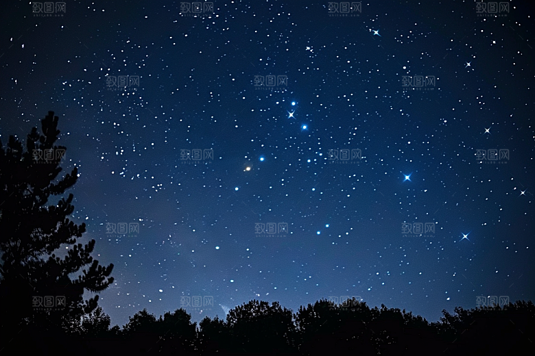 灿烂星空宇宙夜晚素材