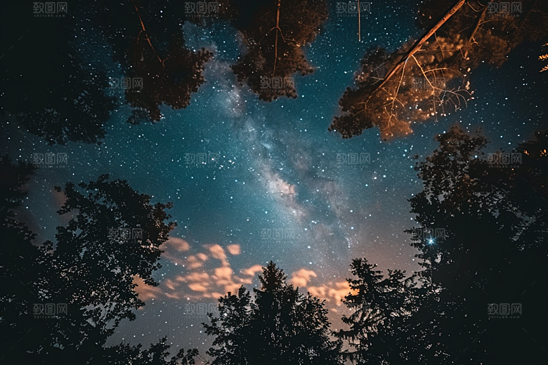 灿烂星空梦幻高清素材