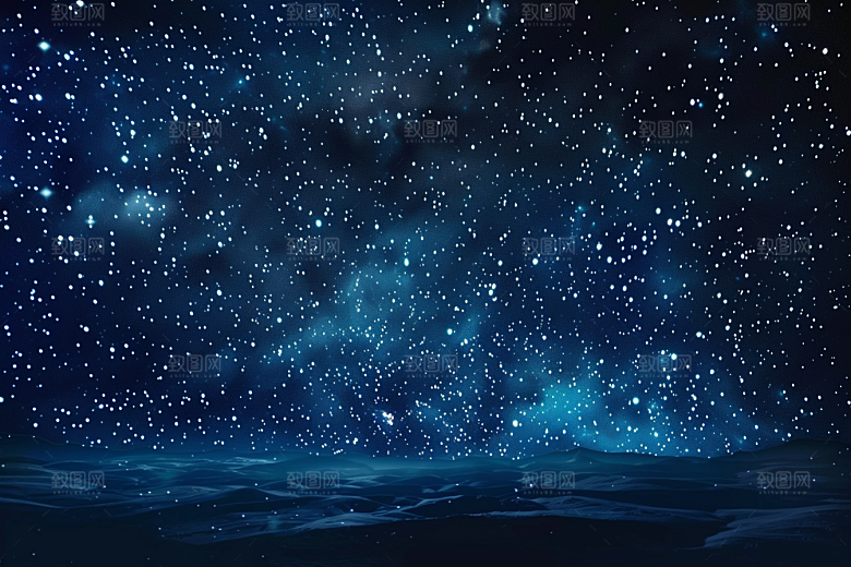 灿烂星空太阳系宇宙素材