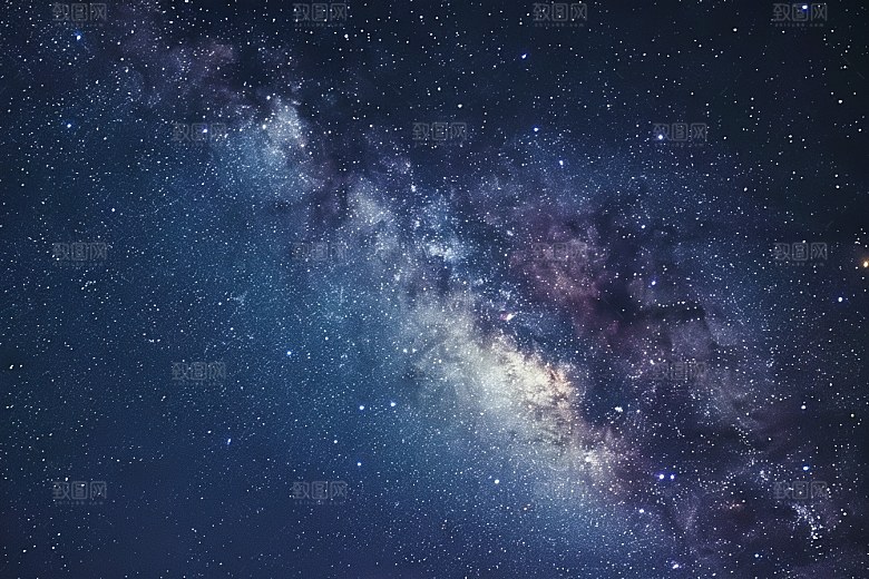 灿烂星空夜景宇宙素材