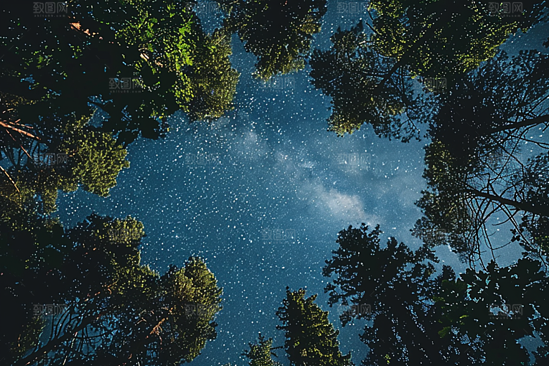 灿烂星空宇宙夜晚素材