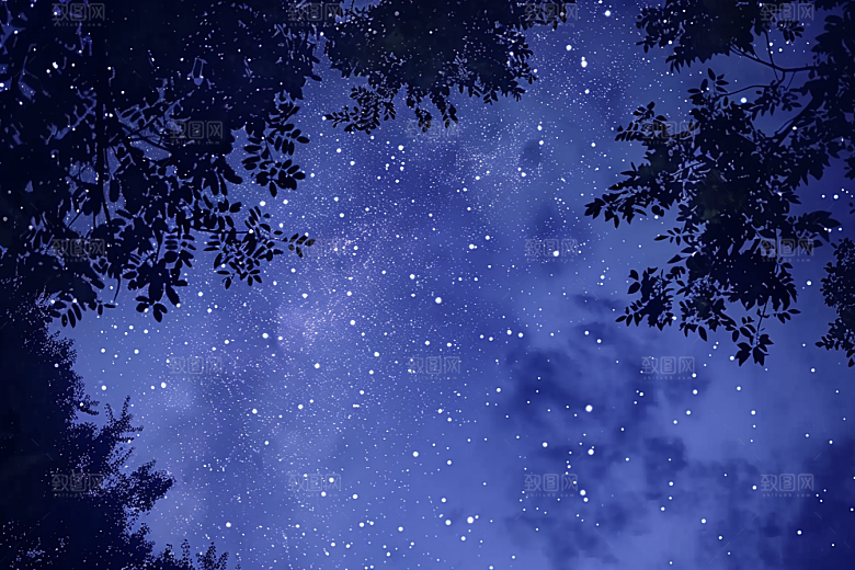 灿烂星空高清天空素材