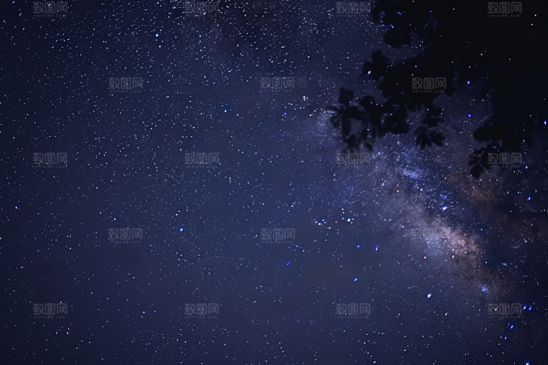 灿烂星空银河浪漫素材