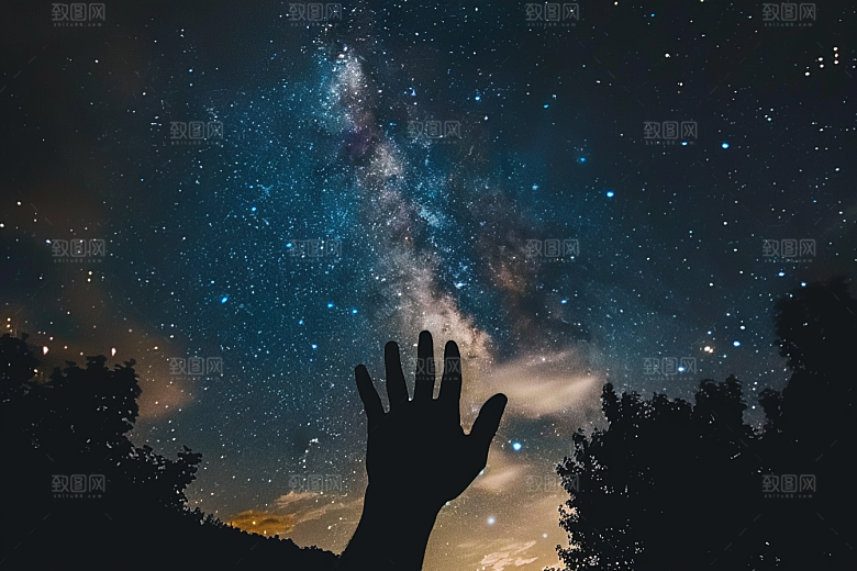 灿烂星空唯美浪漫素材